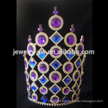 Wedding purple &blue rhinestone pageant tiaras and princess crown for girls